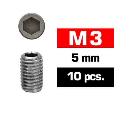 Tornillos M3x5mm prisioneros 10unidades