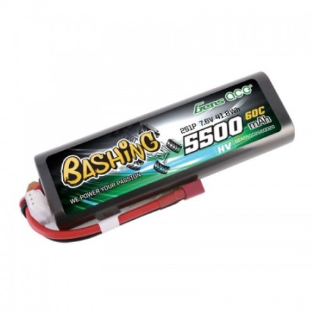 Gens Ace 5500 mah 7.6V 60C 2S1P with T-deam