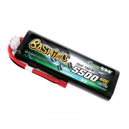 Gens Ace 5500 mah 7.6V 60C 2S1P with T-deam