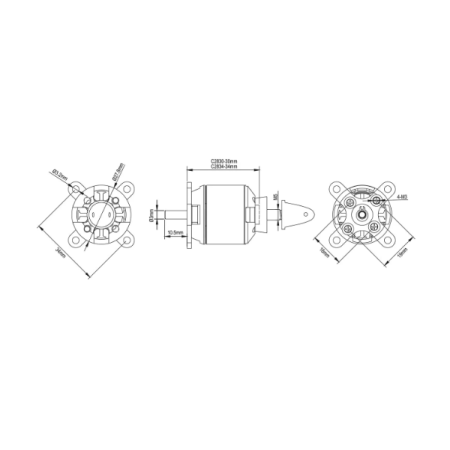 SPITZ brushless motor 2834-10 880KV