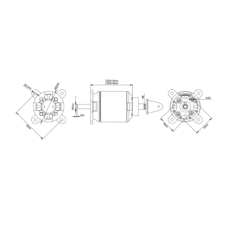 SPITZ brushless motor 3548-04 1100KV