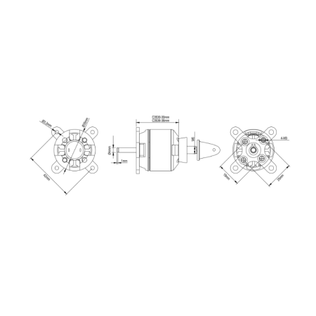 SPITZ brushless motor 3536-08 1050KV