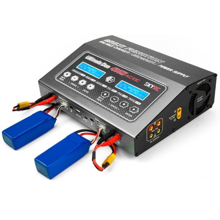 CARGADOR D400AC/DC LIPO 1-7S 20A 2X200W 240AC SKYRC