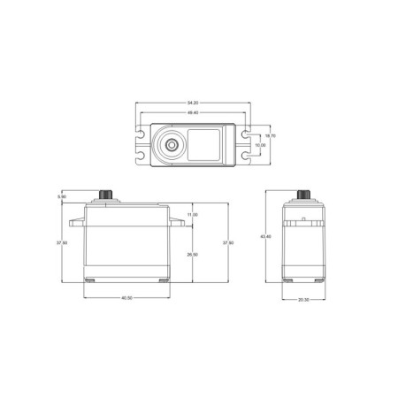 SERVO DL3017 LV DIGITAL CAJA DE PLASTICO 17KG 0.15S. 1/8-1/10 RTR