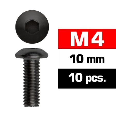 TORNILLOS M4x10mm BOTON (10u.)