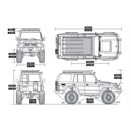 COCHE CRAWLER RESCUER1/10 RGT86190 4X4 WATERPROOF BLANCO RTR